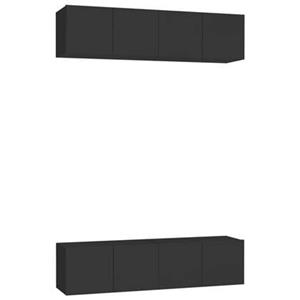 VidaXL Tv-meubelen 4 st 60x30x30 cm spaanplaat zwart