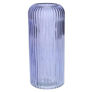 Bellatio Bloemenvaas - lavendel - transparant glas - D9 x H20 cm -