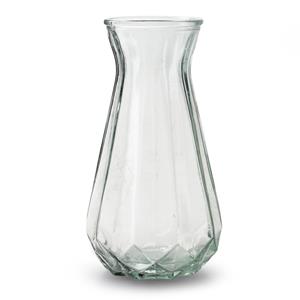 Jodeco Bloemenvaas - helder/transparant glas - H24 x D13.5 cm -