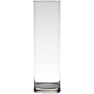 Hakbijl Glass Transparante home-basics cylinder vaas/vazen van glas 30 x 9 cm -