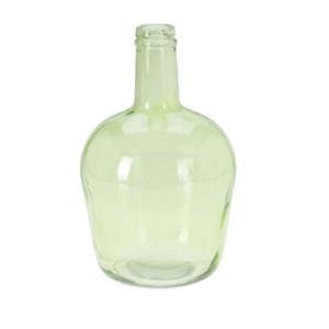 H&S Collection Bloemenvaas San Remo - Gerecycled glas - groen transparant - D19 x H30 cm -
