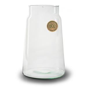 Jodeco Bloemenvaas - Eco glas transparant - H30 x D19 cm -