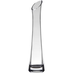 Merkloos Transparante flutes vaas/vazen van glas 25 x 6 cm -