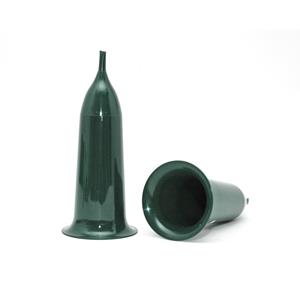4x Groene kunststof grafvaas/grafvazen 23 cm -