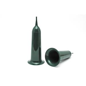 4x Groene kunststof grafvaas/grafvazen 35 cm -