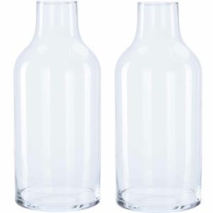 H&S Collection Bloemenvaas Concorde - 2x - helder transparant glas - 15,5 x 35 cm - 4900 ml -