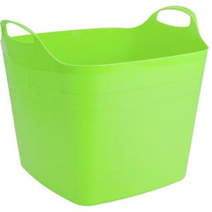 Flexibele kuip emmer/wasmand vierkant groen liter x cm -