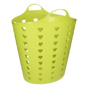 Groene wasmand flexibel 60 liter 47 x 50 cm -