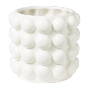 Xenos Bloempot bubbel - wit - ø15x15 cm