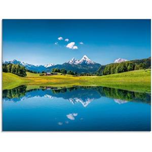 Artland Print op glas Landschap in de Alpen in verschillende maten