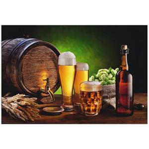 Artland Artprint Bier stilleven als artprint van aluminium, artprint op linnen, muursticker of poster in verschillende maten