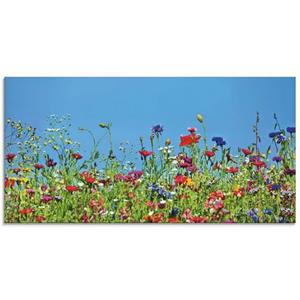 Artland Print op glas Bloemenweide II in verschillende maten