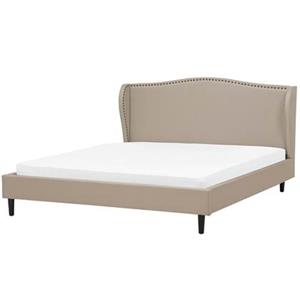 Beliani COLMAR Bed Beige 180x200