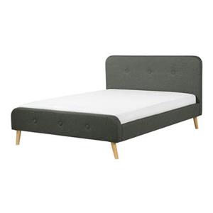 Beliani RENNES Bed Grijs 140x200