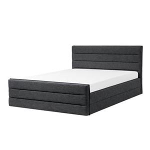 Beliani VALBONNE Bed Grijs 180x200