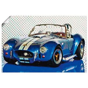 Artland Artprint Shelby Cobra blauw als artprint van aluminium, artprint op linnen, muursticker of poster in verschillende maten