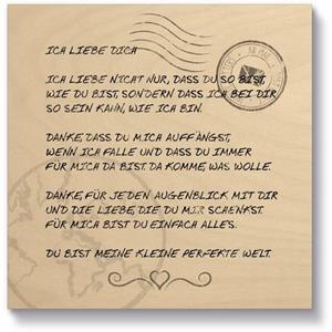 Artland Artprint op hout Ik hou van je