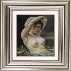 Queence Artprint op acrylglas Aktzeichnung II