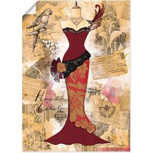 Artland Artprint Antieke jurk - collage als artprint van aluminium, artprint op linnen, muursticker of poster in verschillende maten
