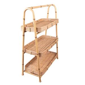 Clayre & Eef Rek 50x23x70 cm Bruin Rotan Boekenrek