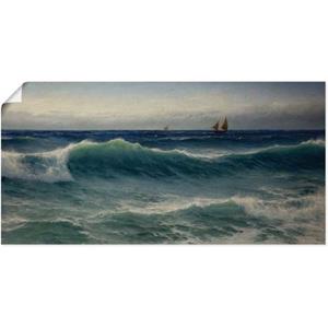 Artland Artprint Brekende golven. 1893 als artprint op linnen, muursticker of poster in verschillende maten