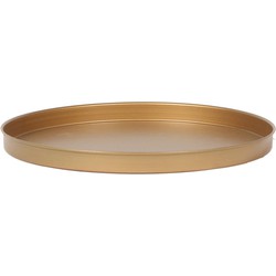 Kolibri Home | Decoratieschaal - Rond gouden dienblad Ø30cm