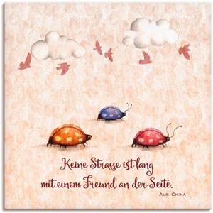 Artland Artprint Levenswijsheid vrienden als artprint van aluminium, artprint op linnen, muursticker of poster in verschillende maten