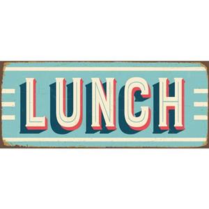 Queence Metalen artprint Lunch (1 stuk)