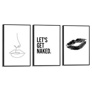 Reinders! Artprint Vrouw citaat - lijnentekening - modern - tekst - trendy (3 stuks)
