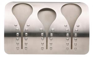 MasterClass handdoekhouder 15 x 13 x 3,5 cm RVS zilver