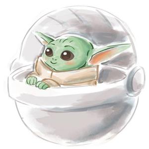 Komar Artprint Mandalorian The Child Sweet Color 40 x 30 cm (breedte x hoogte) - 1 deel (1 stuk)