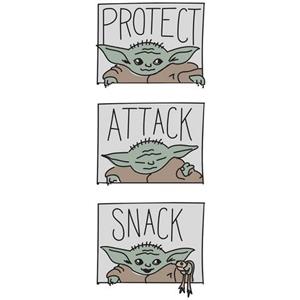 Komar Artprint Mandalorian The Child Protect Attack Snack 30 x 40 cm (breedte x hoogte) - 1 deel (1 stuk)