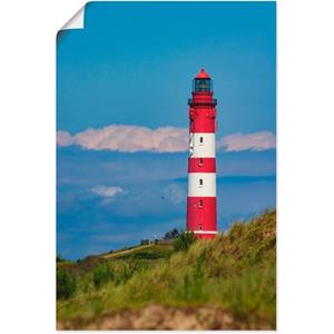 Artland Artprint Vuurtoren van Amrum als artprint van aluminium, artprint op linnen, muursticker of poster in verschillende maten