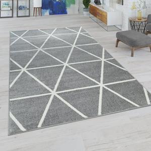 Teppich Stella 401, Paco Home, rechteckig, Höhe: 16 mm, Teppich, Pastellfarben, Rauten Design, Skandi Muster, Kurzflor