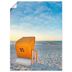 Artland Artprint Ostsee7 - strandstoel als artprint van aluminium, artprint op linnen, muursticker of poster in verschillende maten