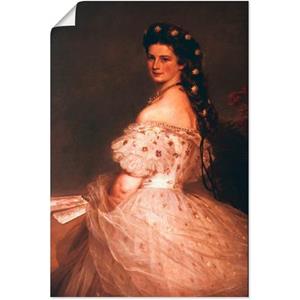 Artland Artprint Keizerin Elisabeth van Oostenrijk, 1865 als artprint van aluminium, artprint op linnen, muursticker of poster in verschillende maten