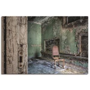 Artland Artprint Lost Place - eenzame stoel als artprint van aluminium, artprint op linnen, muursticker of poster in verschillende maten
