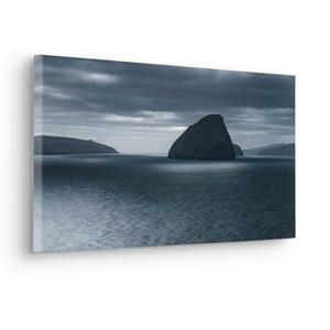 Komar Artprint op linnen Keilrahmenbild - Silver Sea - Größe 60 x 30 cm Duits kwaliteitsvliesmateriaal (155 g/m²) (set, 1 stuk)