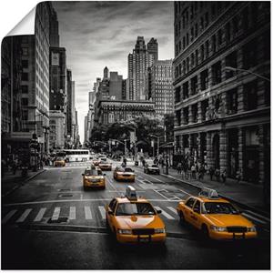 Artland Artprint New York City Verkeer 5th Avenue als artprint van aluminium, artprint op linnen, muursticker of poster in verschillende maten
