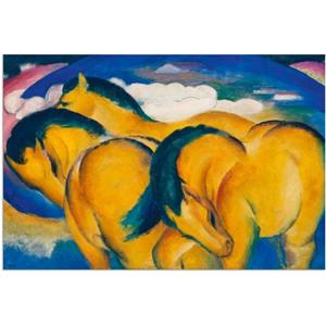 Artland Artprint De kleine gele paarden. 1912 als artprint van aluminium, artprint op linnen, muursticker of poster in verschillende maten