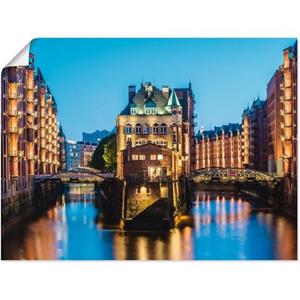 Artland Artprint Hamburg Waterkasteel in Speicherstadt 2 als artprint van aluminium, artprint op linnen, muursticker of poster in verschillende maten