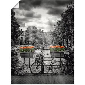 Artland Artprint Amsterdam Herengracht & zonnestralen als artprint van aluminium, artprint op linnen, muursticker of poster in verschillende maten