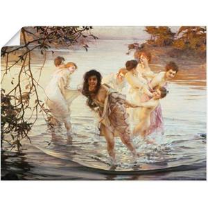 Artland Artprint Vrolijk spel in het water. 1899 als artprint op linnen, muursticker of poster in verschillende maten