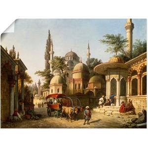 Artland Artprint Aanzicht van een moskee in Istanbul als artprint van aluminium, artprint op linnen, muursticker of poster in verschillende maten