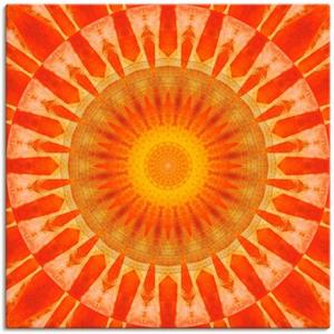 Artland Artprint Mandala zonsondergang als artprint van aluminium, artprint op linnen, muursticker of poster in verschillende maten