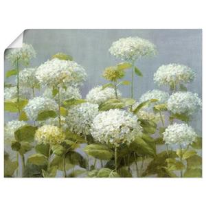 Artland Artprint Witte hortensia's tuin als artprint op linnen, muursticker of poster in verschillende maten