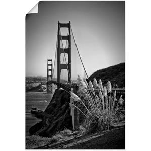 Artland Artprint San Francisco Golden Gate Bridge als artprint van aluminium, artprint op linnen, muursticker of poster in verschillende maten
