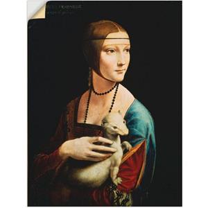 Artland Artprint Dame met de hermelijn portret als artprint op linnen, muursticker of poster in verschillende maten