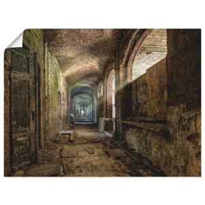 Artland Artprint Lost Place naargeestige gang als artprint van aluminium, artprint op linnen, muursticker of poster in verschillende maten