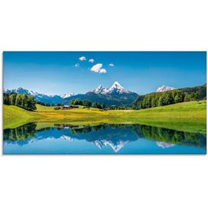 Artland Print op glas Landschap in de Alpen in verschillende maten